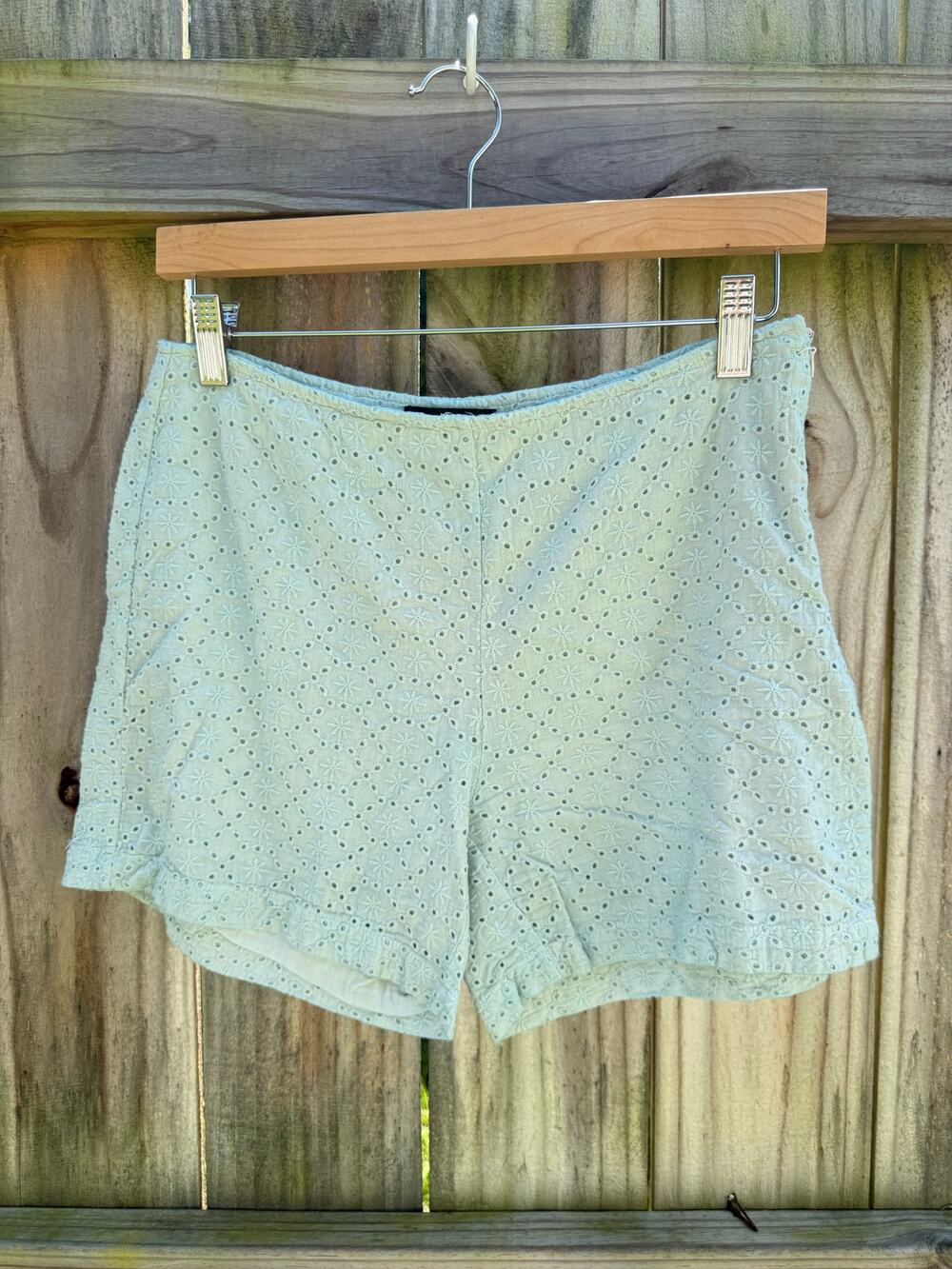 Sea Glass Eyelet Shorts | Mermaidcore Low-Rise Mini Shorts